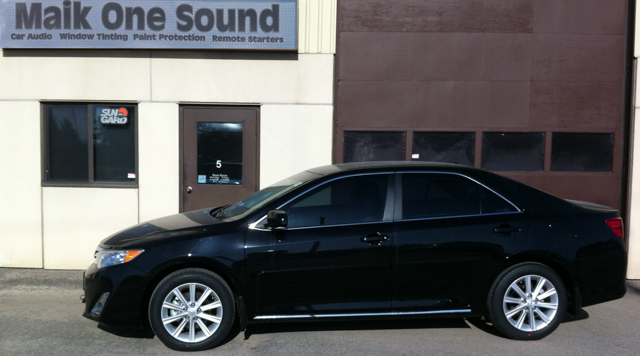 Toyota Camry 2013 with professional window tint in North Bay